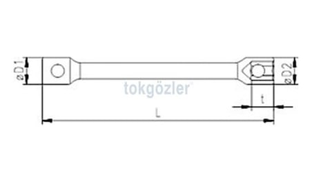İzeltaş 1870 Ağır Tip Bijon Anahtarı İki Ağız Uzun 30x32 mm