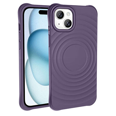 Gpack Apple iPhone 15 Kılıf Magsafeli Airbagli Mat Silikon Hepi Kapak