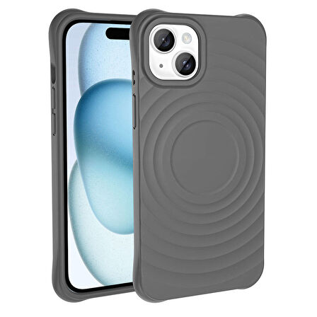 Gpack Apple iPhone 15 Plus Kılıf Magsafeli Airbagli Mat Silikon Hepi Kapak