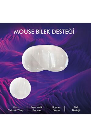 MP04 - Jel Mouse Bilek Destek Pedi | Yumuşak, Ergonomik, Fare Önü El Bileği Dinlendirme Pedi