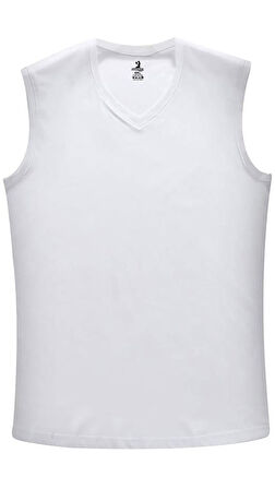 1 Adet Erkek Büyük Beden 105 Kilo - 165 Kilo Arası İçin Uygun Redzone V Yaka Sıfır Kol Fanila Atlet