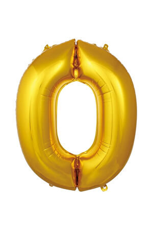 Folyo Balon Gold Rakam 40 inç 100 cm Helyum Gaz Uyumlu