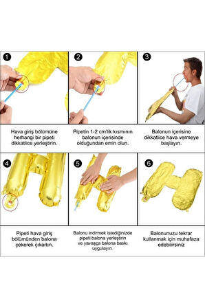 Folyo Balon Gold Rakam 40 inç 100 cm Helyum Gaz Uyumlu