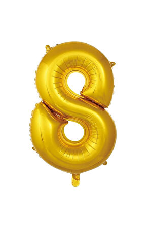 Folyo Balon Gold Rakam 40 inç 100 cm Helyum Gaz Uyumlu