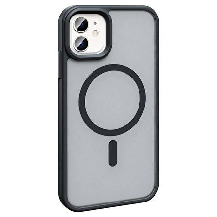 Gpack Apple iPhone 11 Kılıf Magsafeli Mat Arka Yüzey Sio Kapak