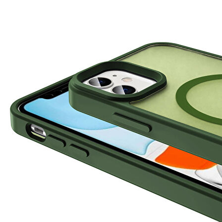 Gpack Apple iPhone 11 Kılıf Magsafeli Mat Arka Yüzey Sio Kapak