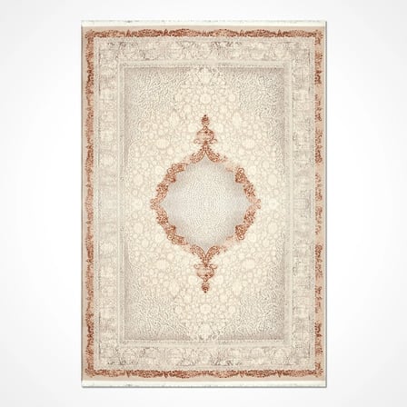 ANATOLIA HALI EZGİ -Bej / Kiremit -Oturma Odası, Salon -Kolay Temizlenebilir