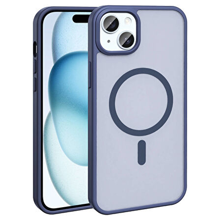 Gpack Apple iPhone 15 Plus Kılıf Magsafeli Mat Arka Yüzey Sio Kapak