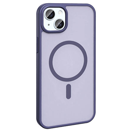 Gpack Apple iPhone 15 Plus Kılıf Magsafeli Mat Arka Yüzey Sio Kapak