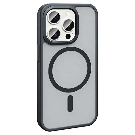 Gpack Apple iPhone 15 Pro Kılıf Magsafeli Mat Arka Yüzey Sio Kapak