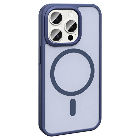 Gpack Apple iPhone 15 Pro Max Kılıf Magsafeli Mat Arka Yüzey Sio Kapak