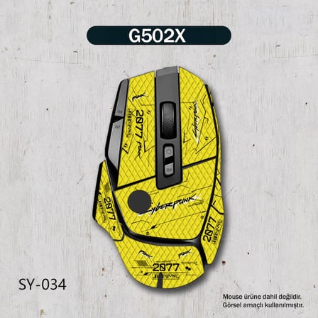G502X Uyumlu Gaming Mouse Grip Tape – Kaymaz Ter Emici Yapışkanlı Koruyucu Mouse Kaplama Sticker – SY034