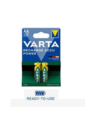 Ready To Use 2 Adet 2600mah Aa Şarjlı Kalem Pil Yüksek Verimlilik