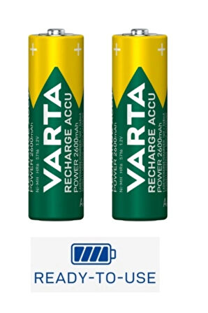 Ready To Use 2 Adet 2600mah Aa Şarjlı Kalem Pil Yüksek Verimlilik