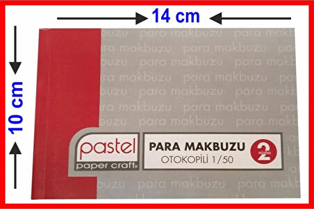 Pastel Para Makbuzu (Cep Tipi - Küçük Boy) 10x14 cm Otokopili 1 Asıl 1 Suret 2 Nüsha 288 Adet