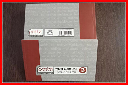 Tediye Makbuzu 14x20 cm boyutunda 2/50 Otokopili 1 Asıl 1 Suret 2 Nüsha 96 Adet