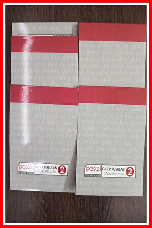 Gider Pusulası 14x20 cm boyutunda 2/50 Otokopili 1 Asıl 1 Suret 2 Nüsha 72 Adet