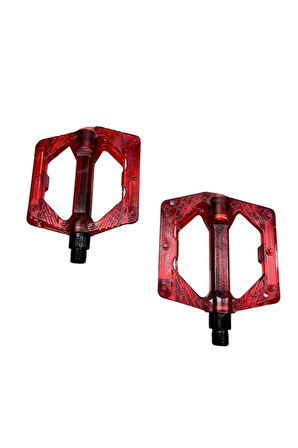 BİKE SKY ŞEFFAF RENKLİ PLATFORM GENİŞ PEDAL PLATFORM BİSİKLET  PEDALI REFLEKTÖRLÜ