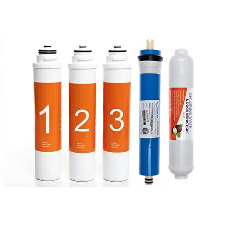 Waterlife Cihazı Uyumlu Tak-Çevir 5li Filtre Seti,Vontron Membran