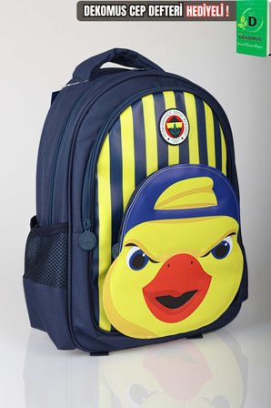 x Dekomus Lisanslı Fenerbahçe Yellow Collection 3D Baskılı Büyük Boy Okul Çantası