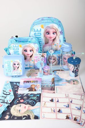 x Dekomus Lisanslı Elsa Frozen Full Kırtasiye Seti Anaokul,Beslenme ve Kalem Çantası,Beslenme Kabı,Matara,Beslenme Örtüsü
