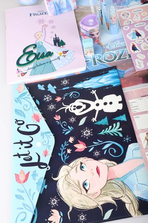 Dekomus Lisanslı Elsa Frozen Ice Glow Colleciton 32 Parça Full Kırtasiye Seti Kalem Çantası,Saplı Klasör,Beslenme Kabı,Matara