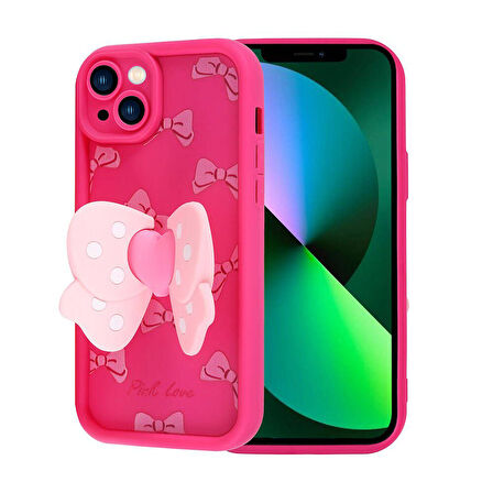 Gpack Apple iPhone 13 Kılıf Kamera Korumalı Figürlü Kapya Kapak