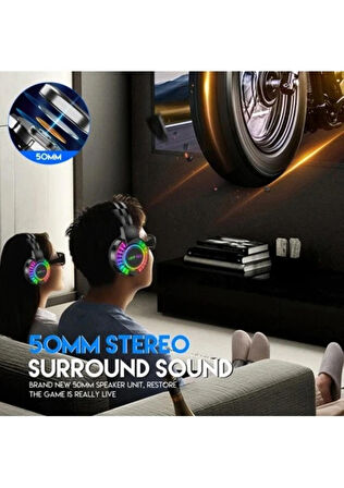 H60 Kablolu 7.1 Usb Oyuncu Kulaklık Rgb Stereo Hd Mikrofon Gaming Kulaklık