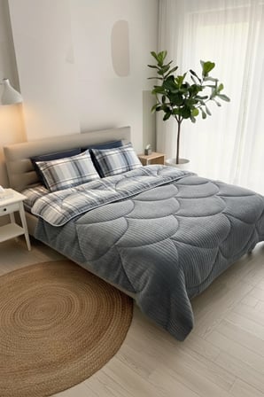 Welsoft DreamTek Tek Kişilik Uyku Seti Çarşaflı(Ekose)