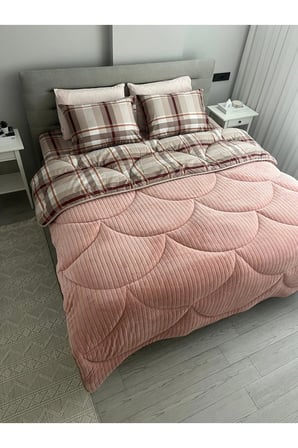 Welsoft DreamTek Çift Kişilik Uyku Seti Çarşaflı(Ekose) -Maksimum Konfor ve Şıklık!