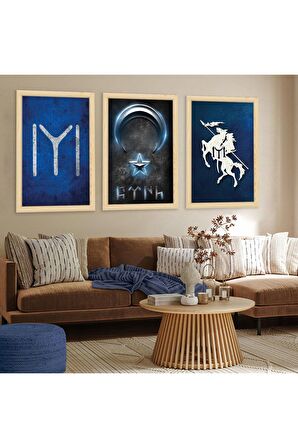Beyaz Ahşap Çerçeveli Modern Tablo