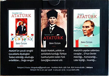 3 Kitaptan Oluşan Muhteşem Atatürk Seti (3 Kitap,Poster,Not Defteri,Ayraç)