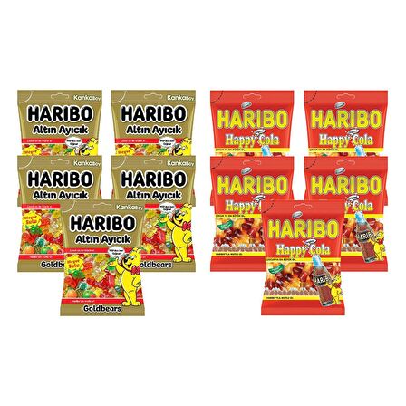 Haribo Altın Ayıcık ve Happy Cola 80 gr Kanka Boy 10 lu Eko Paket