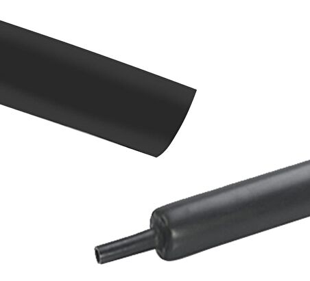 DARALAN MAKARON 20MM SİYAH 1MT