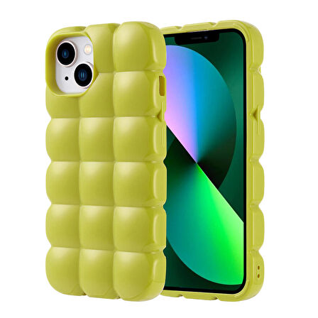 Gpack Apple iPhone 13 Kılıf Parlak Esnek Silikon Dom Dom Kapak