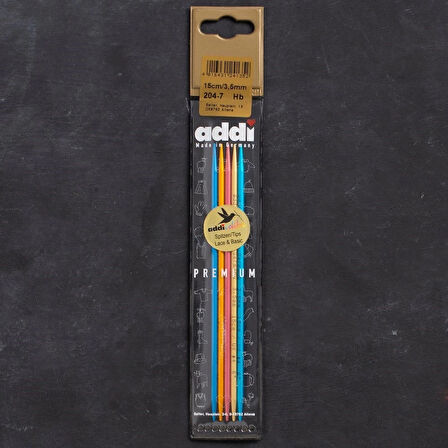 Addi Colibri 3,5mm 15cm Renkli Çorap Şişi - 204-7