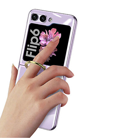 Gpack Samsung Galaxy Z Flip 6 Kılıf Yüzüklü Kıpta Kapak