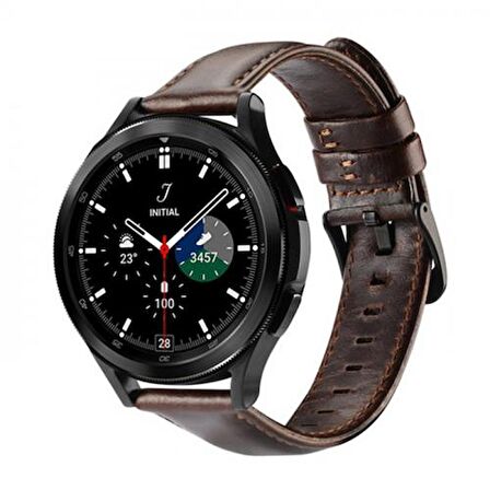 Coofbe Hermes Loop Samsung Galaxy Watch 20MM ve Huawei GT2-GT3-Magic 2 42MM İçin Deri Kayış Kordon