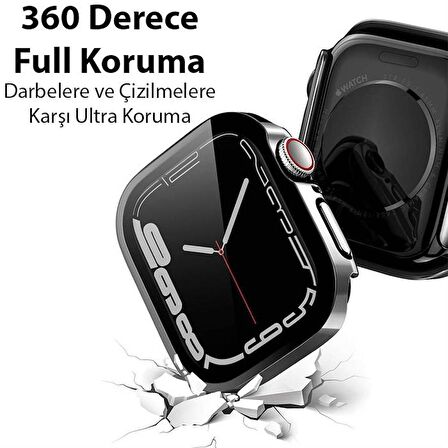 Coofbe Armor Zırhlı Apple Watch Uyumlu 41mm Full Kaplama Zırhlı Kılıf,Apple Watch Uyumlu 2-3-4-5-6-7-8 ve SE Kılıf 