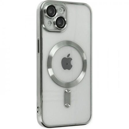 Coofbe Kamera Korumalı iPhone 14 Plus 6.7inç Magsafe Uyumlu Silikon Kılıf, Lazer Çerçeveli, Darbe Emici