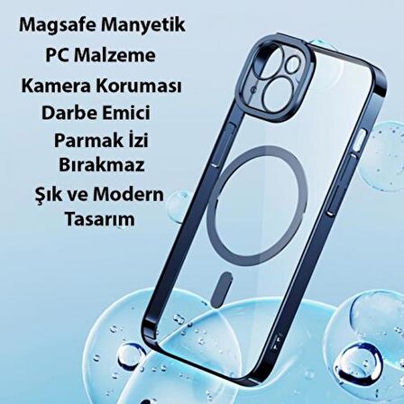 Baseus 14 Plus Magsafe Uyumlu Armor Kamera Korumalı Kılıf Ve Tempered Ekran Koruyucu Set 14 Plus Kılıf Ekran Koruyucu Set