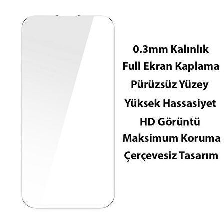 Baseus Güçlü Magsafe Özellikli Kamera Korumalı iPhone 14 Kılıf Ve Ekran Koruyucu Set 