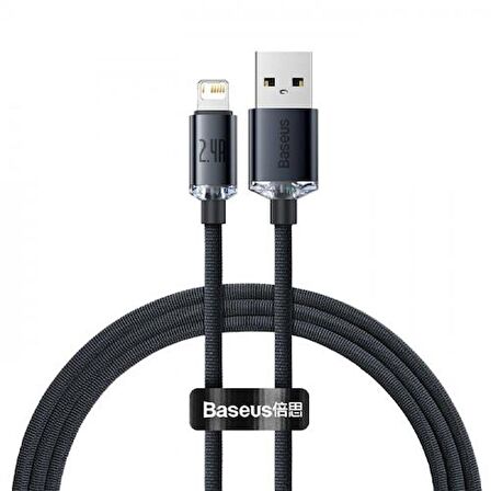 Baseus 1.2m 2.4A Ultra Hızlı İphone Lightning Şarj Ve Data Kablosu İphone 14,13,12 Şarj Kablosu
