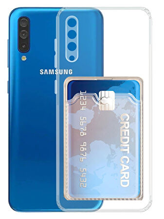 Gpack Samsung Galaxy A50 Kılıf 1 Adet Kartlıklı Silikon Kamera Korumalı