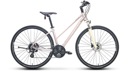 CARRARO SPORTIVE 226 KADIN ŞEHİR BİSİKLETİ 406H HD 28 JANT 24 VİTES MAT METALİK PEMBE BEJ MOR