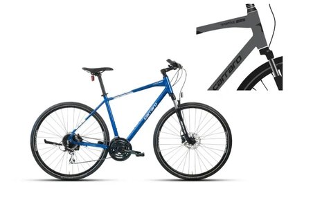 CARRARO SPORTIVE 225 ERKEK ŞEHİR BİSİKLETİ 508H HD 28 JANT 24 VİTES MAT ANTRASİT SİYAH KIRMIZI