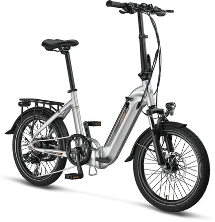 MOSSO KRONOS ELEKTRİKLİ KATLANIR BİSİKLET 390H HYD 20 JANT 7 VİTES SİLVER