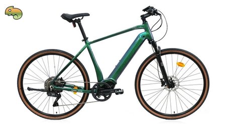 CARRARO E-SPORTIVE X PRO ERKEK ŞEHİR BİSİKLETİ 520H HD 28 JANT 10 VİTES DI2 MET.YEŞİL TURUNCU GÜMÜŞ