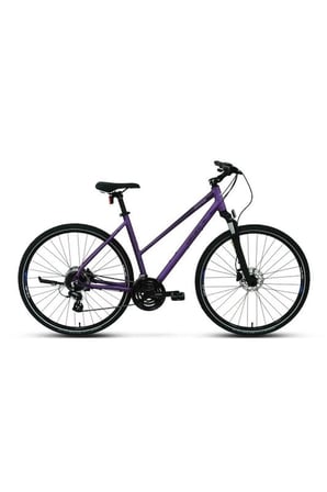 CARRARO SPORTIVE 226 KADIN ŞEHİR BİSİKLETİ 406H HD 28 JANT 24 VİTES MAT MOR KIRIK BEYAZ