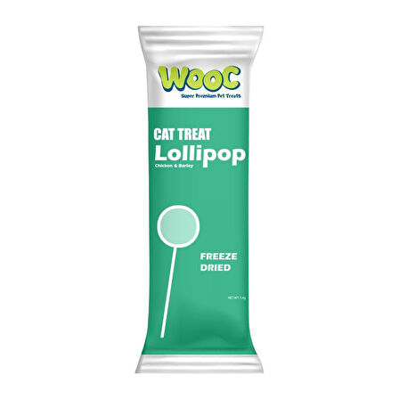 Wooc Lolipop Tavuk ve Arpa Aromalı Kedi Ödülü 1.4 Gr